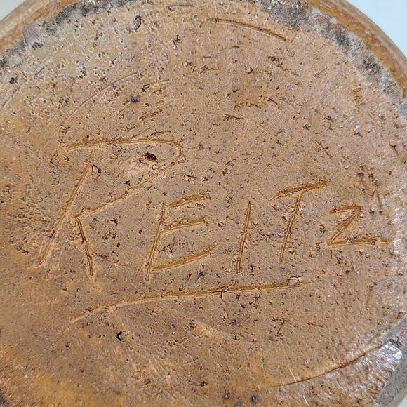 Don Reitz Signed Pottery Large 13" Pitcher Studio Art Brown Natural Earth Tones - Picture 2 of 12